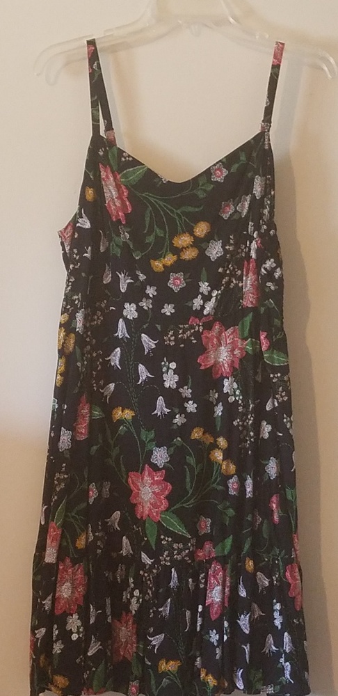 Black dress with flowers